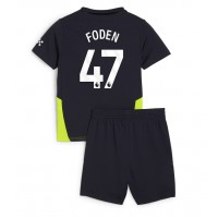 Manchester City Phil Foden #47 Bortedraktsett Barn 2024-25 Kortermet (+ Korte bukser)